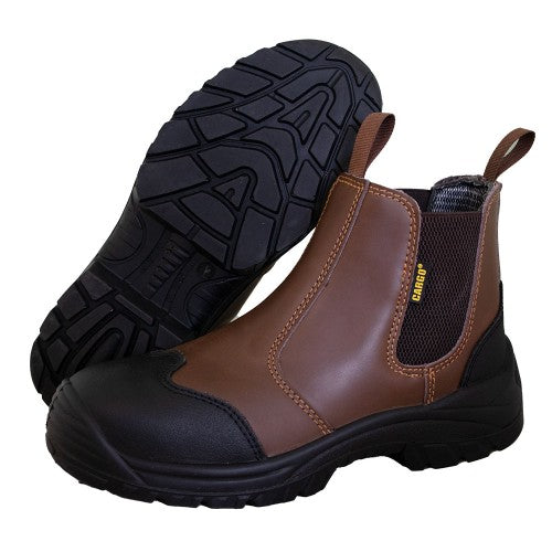 Dealer Slip-On Waterproof Safety Brown Boot S3 SR FO Cargo 3046