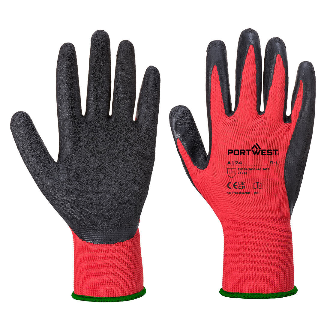 Grip 13 Latex Crinkle Glove Portwest A174