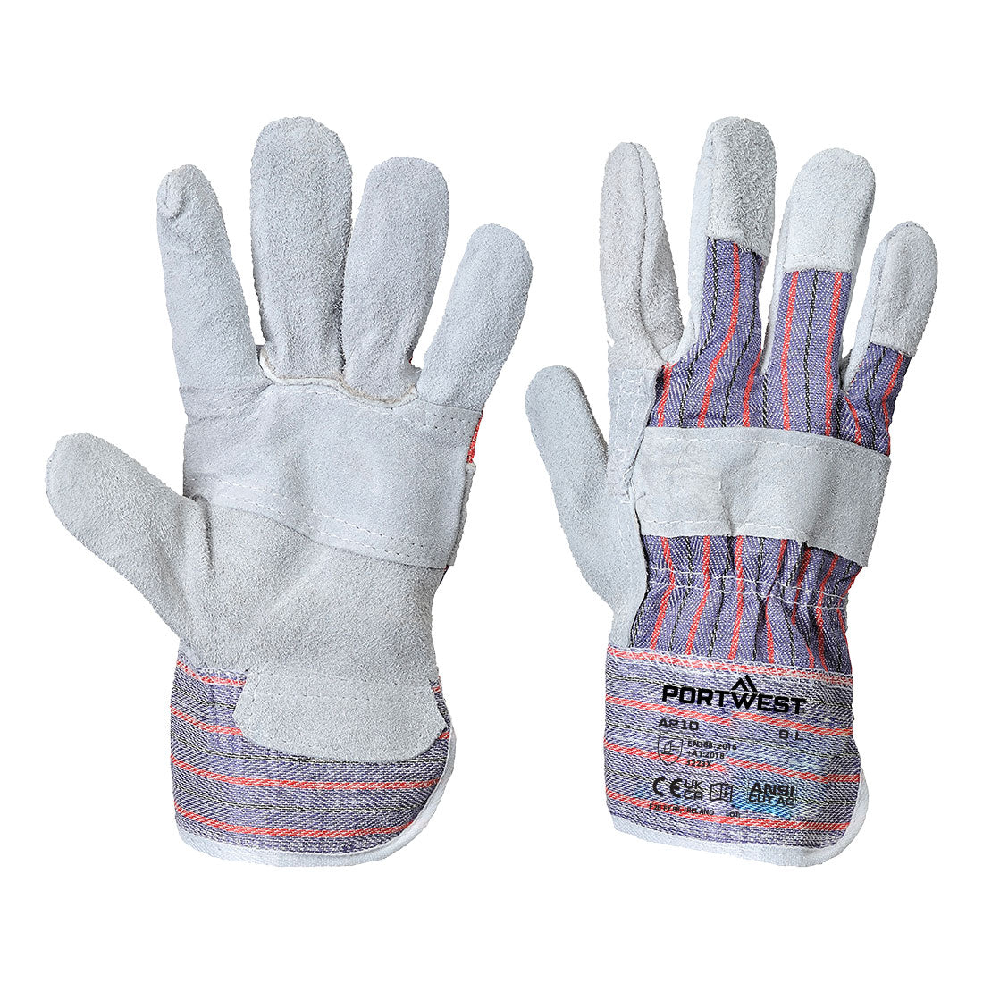 Leather Rigger 260 Cow Split Palm Bar Glove Portwest A210