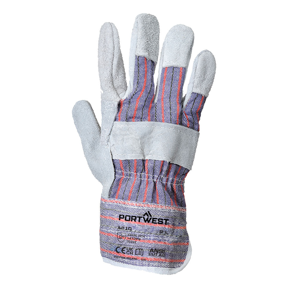 Leather Rigger 260 Cow Split Palm Bar Glove Portwest A210