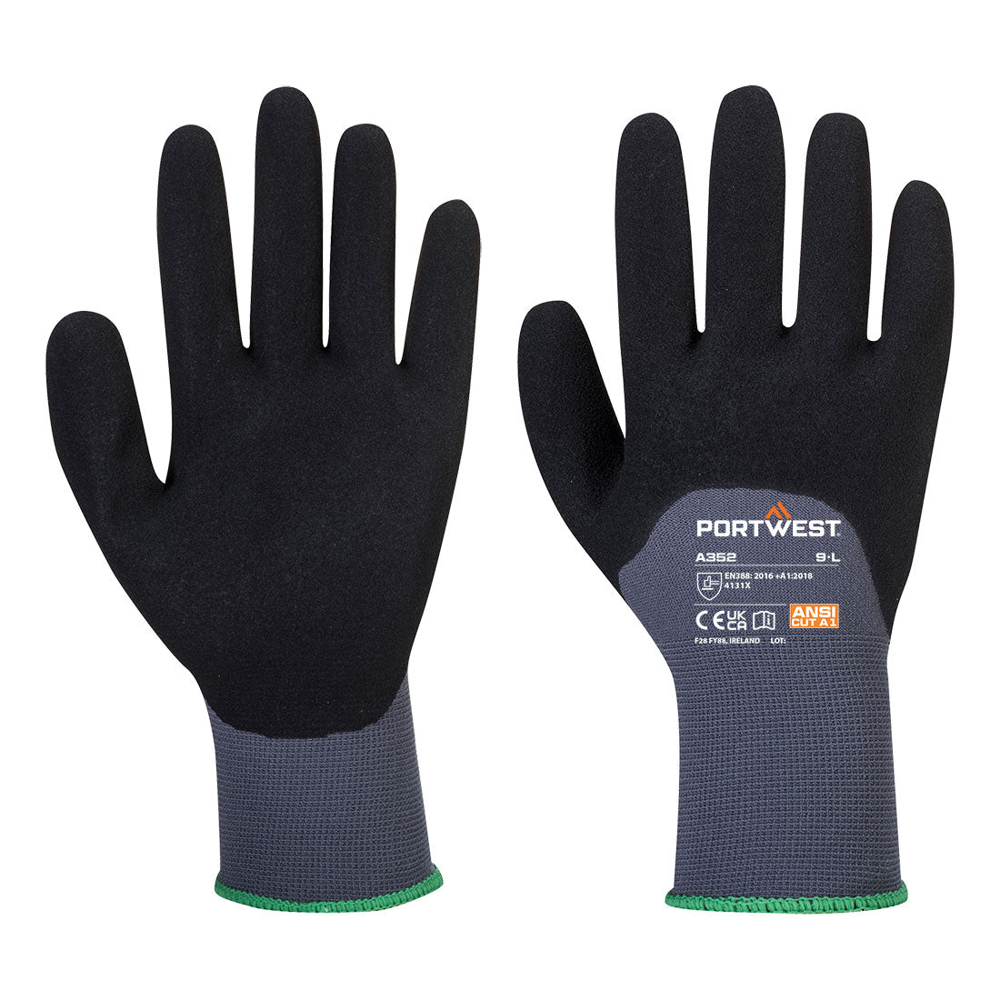 Grip 15 Nitrile Sandy 3/4 Palm Glove Portwest A352