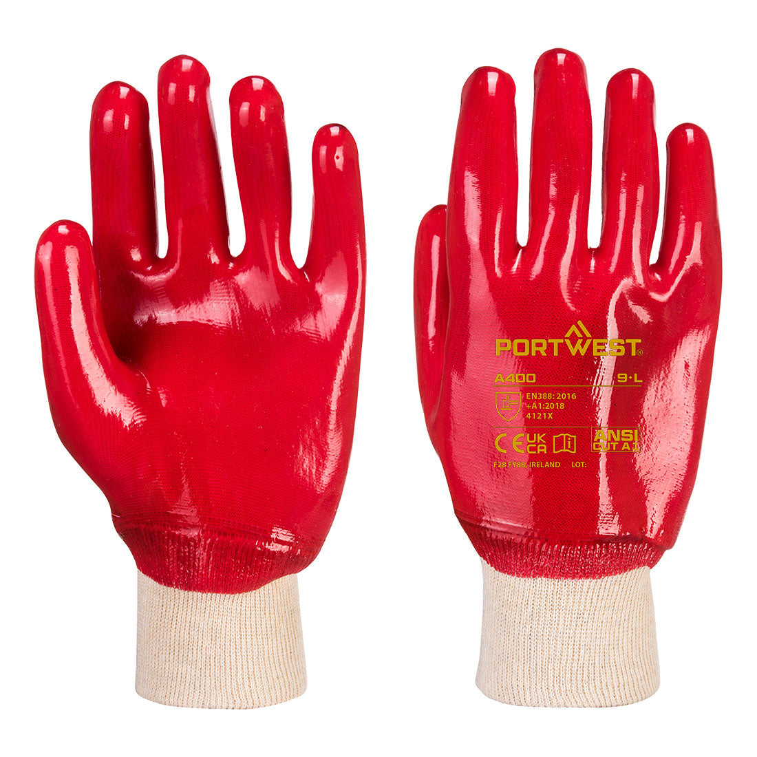 Grip PVC Knitwrist Portwest A400