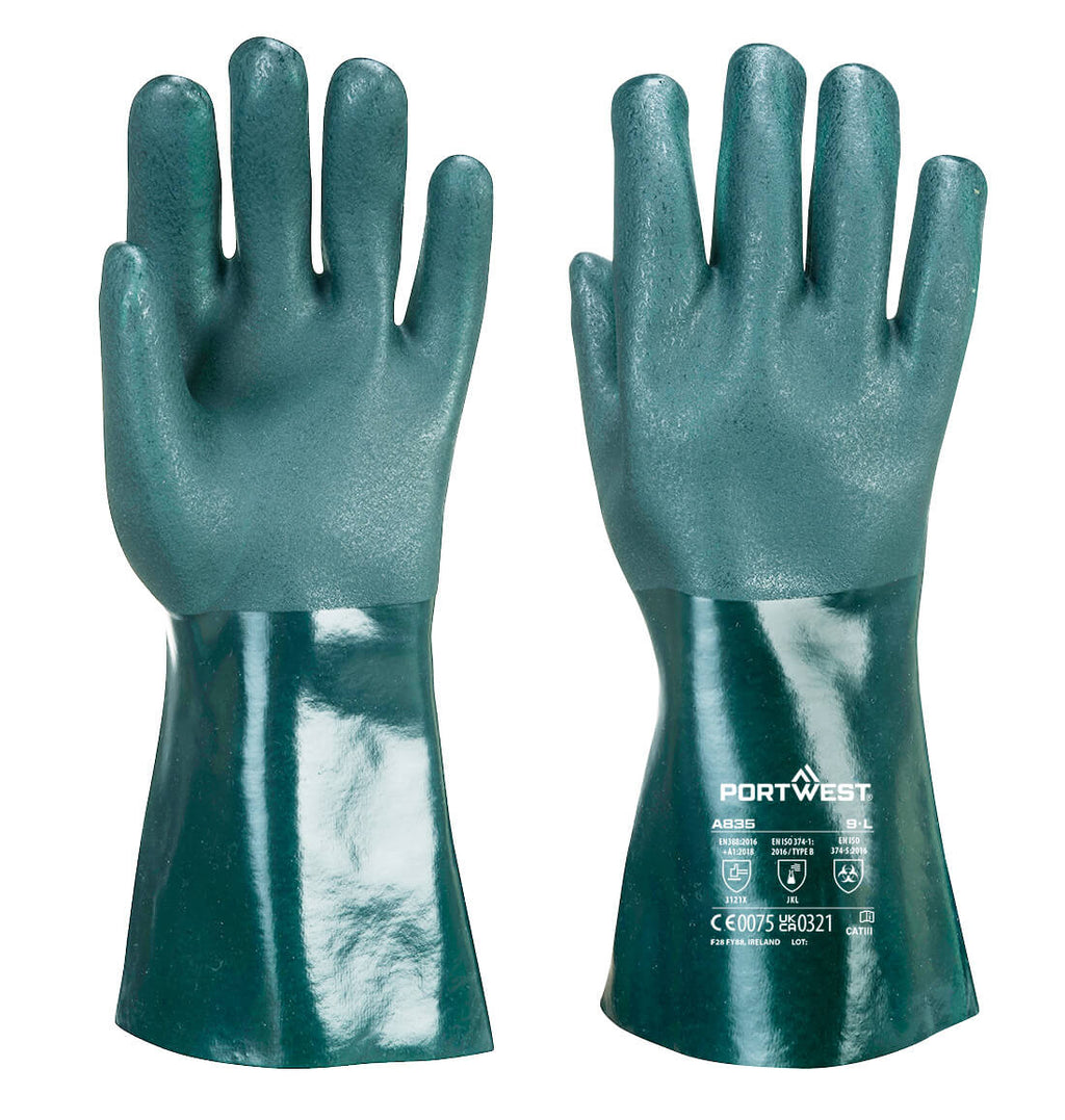 Chem 350 PVC Double Dipped Gauntlet Portwest A835