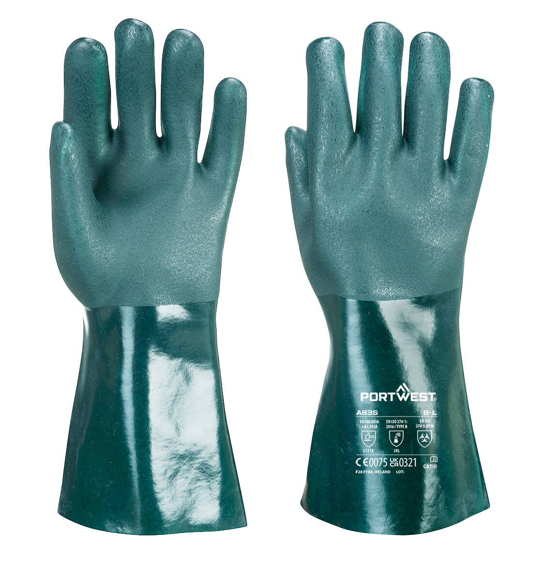 Chem 350 PVC Double Dipped Gauntlet Portwest A835