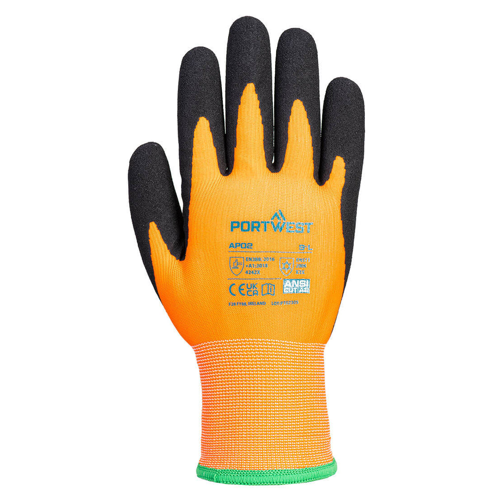 Cold 10 Nitrile Sandy Liquid Repellent Glove Portwest AP02