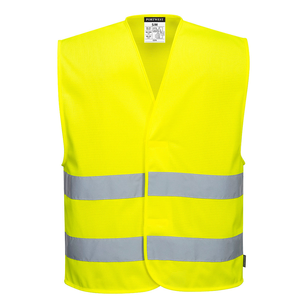 Hi-Vis Mesh Two Band Vest Portwest C374