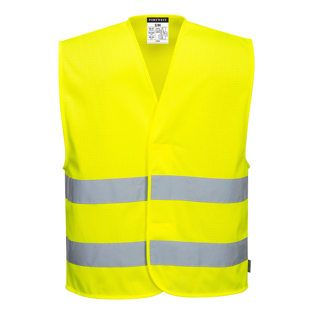 Hi-Vis Mesh Two Band Vest Portwest C374