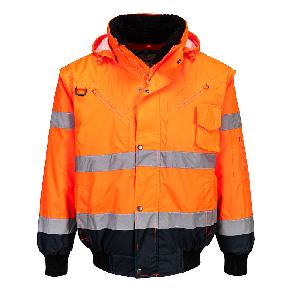 Hi-Vis 3-in-1 Kontrast Bomberjacke Portwest C465
