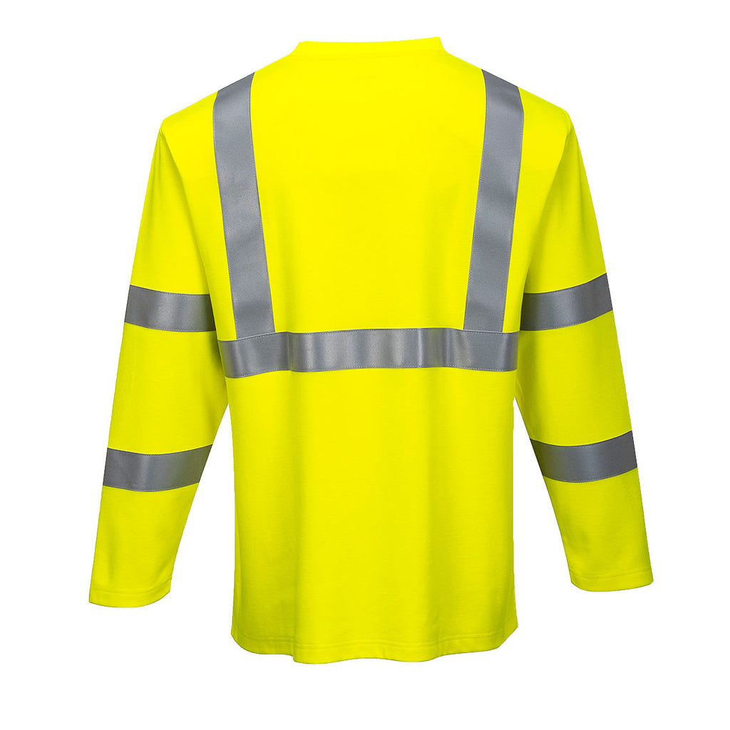 Modaflame Strick Hi-Vis FR Langarm-T-Shirt Gelb Portwest FR96