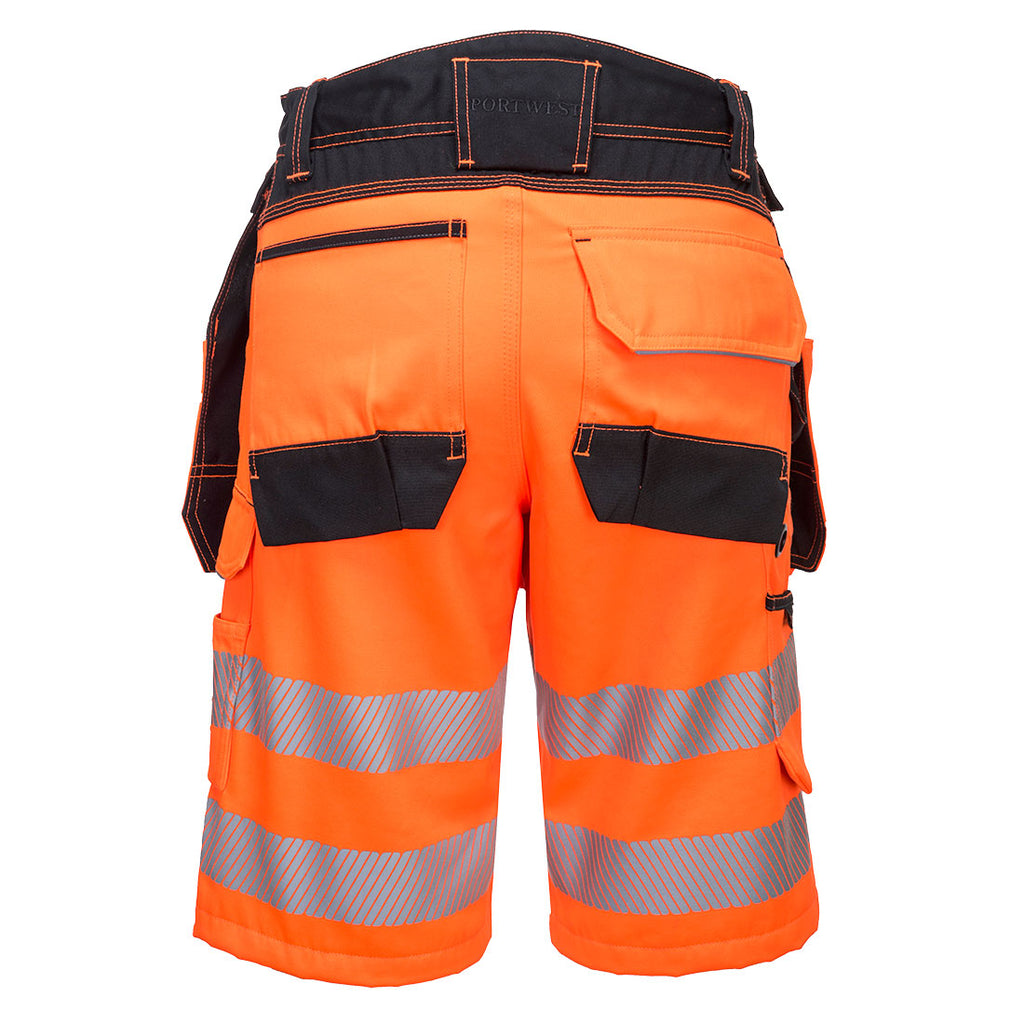 PW3 Hi-Vis Holster Pocket Shorts Portwest PW343