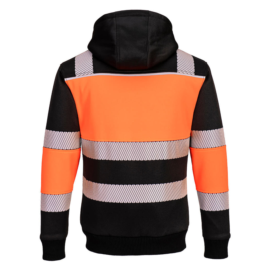 PW3 Hi-Vis Zipped Class 1 Winter Hoodie Portwest PW377