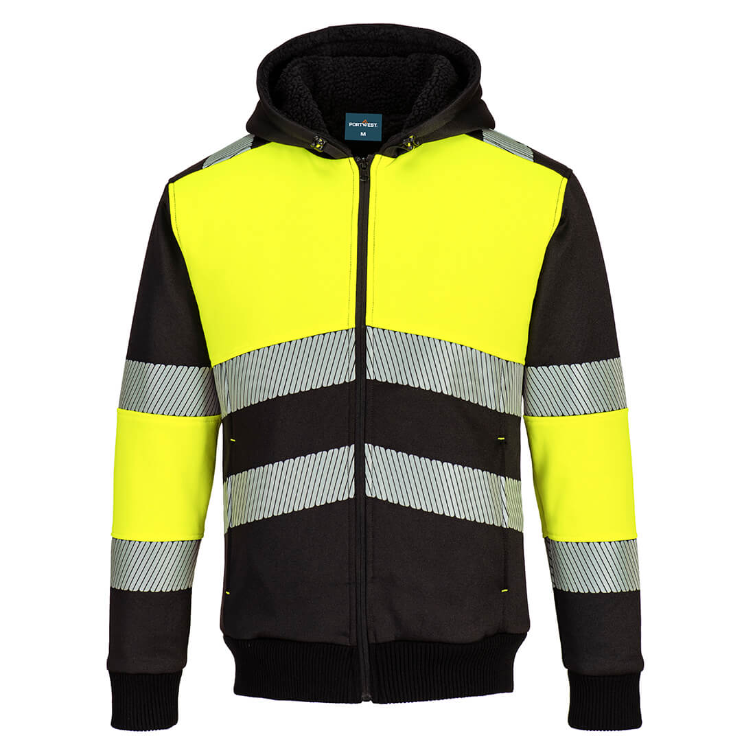 PW3 Hi-Vis Zipped Class 1 Winter Hoodie Portwest PW377