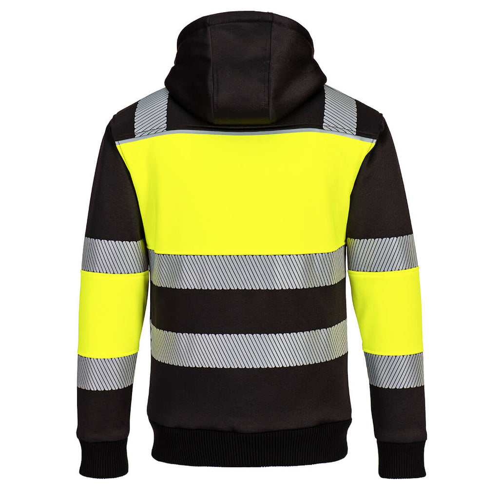 PW3 Hi-Vis Zipped Class 1 Winter Hoodie Portwest PW377