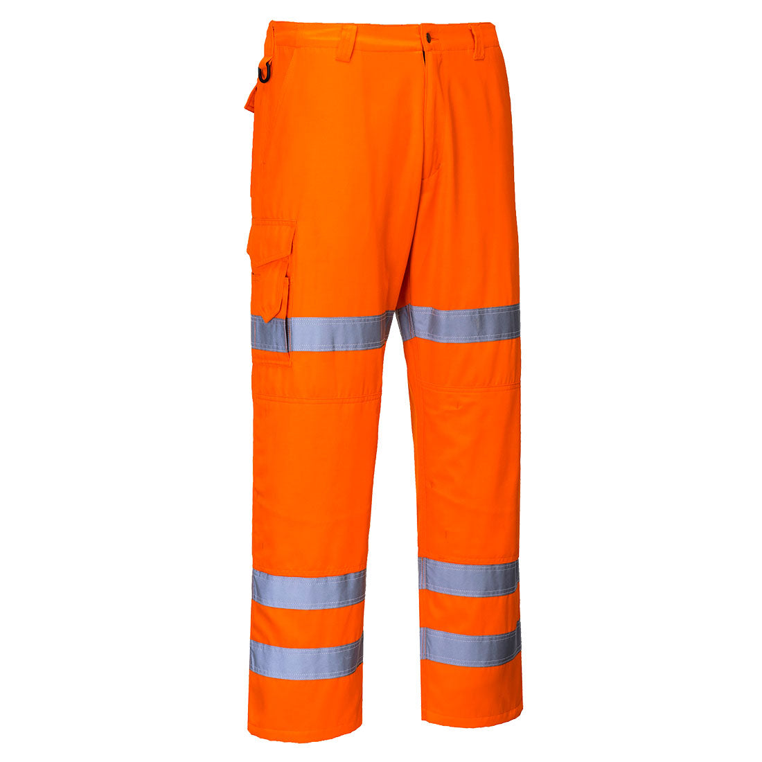 Hi-Vis Three Band Work Trousers Orange Portwest RT49