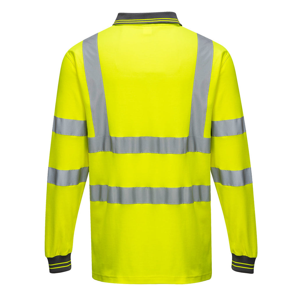 Hi-Vis Cotton Comfort Polo Shirt L/S Portwest S271