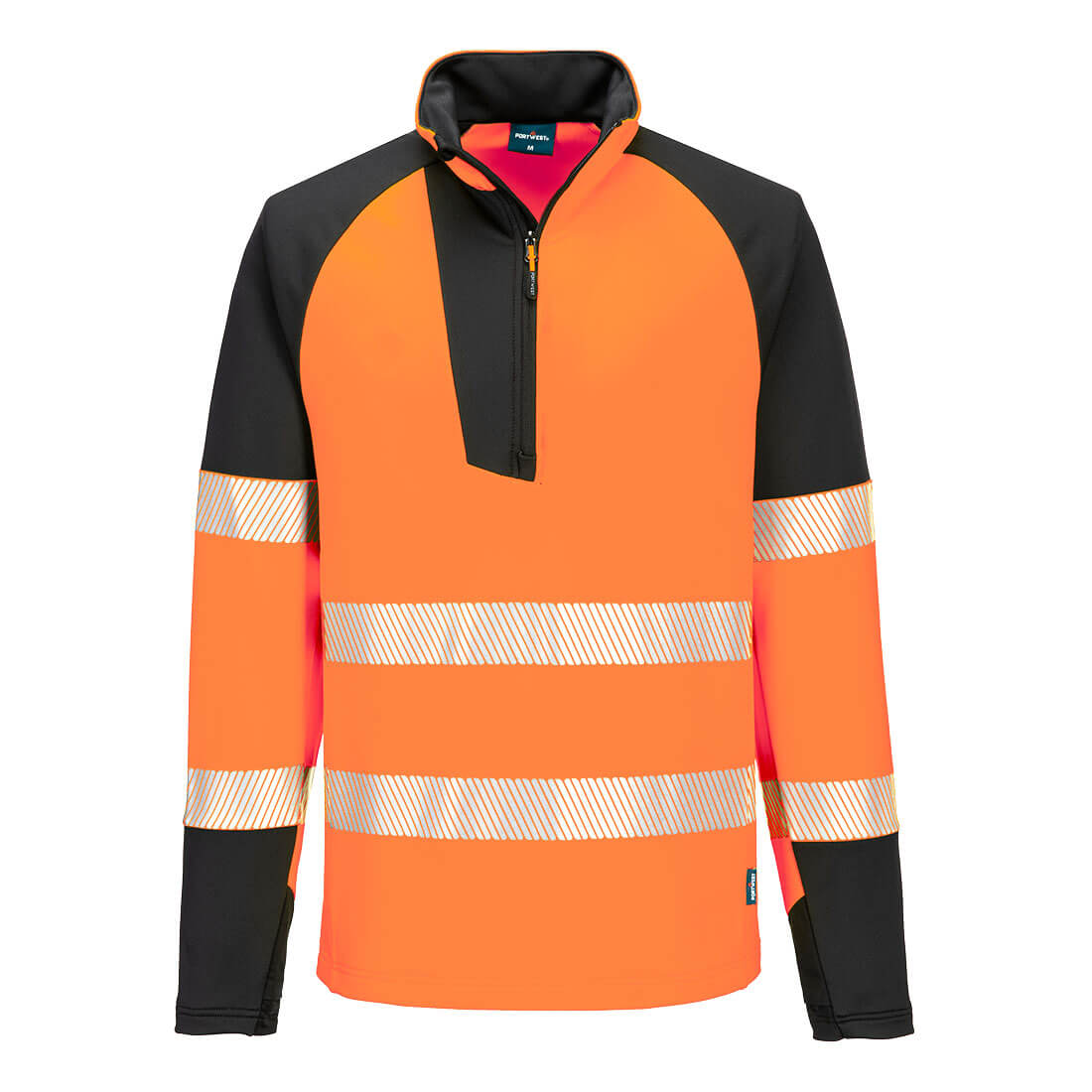 PW3 Hi-Vis 1/4 Zip Sweatshirt Portwest T172