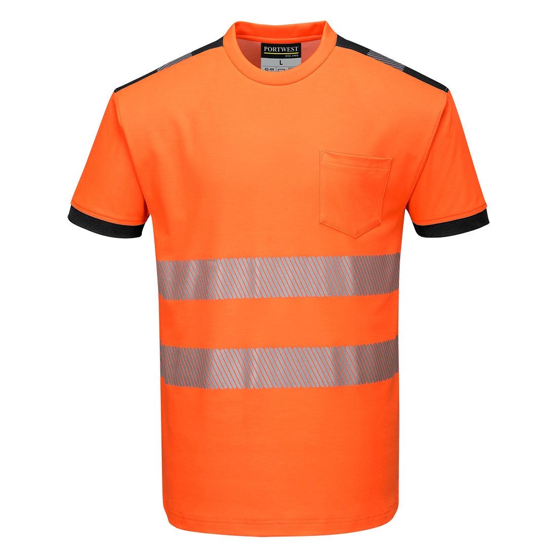 PW3 Hi-Vis Baumwolle Komfort T-Shirt K/A Portwest T181