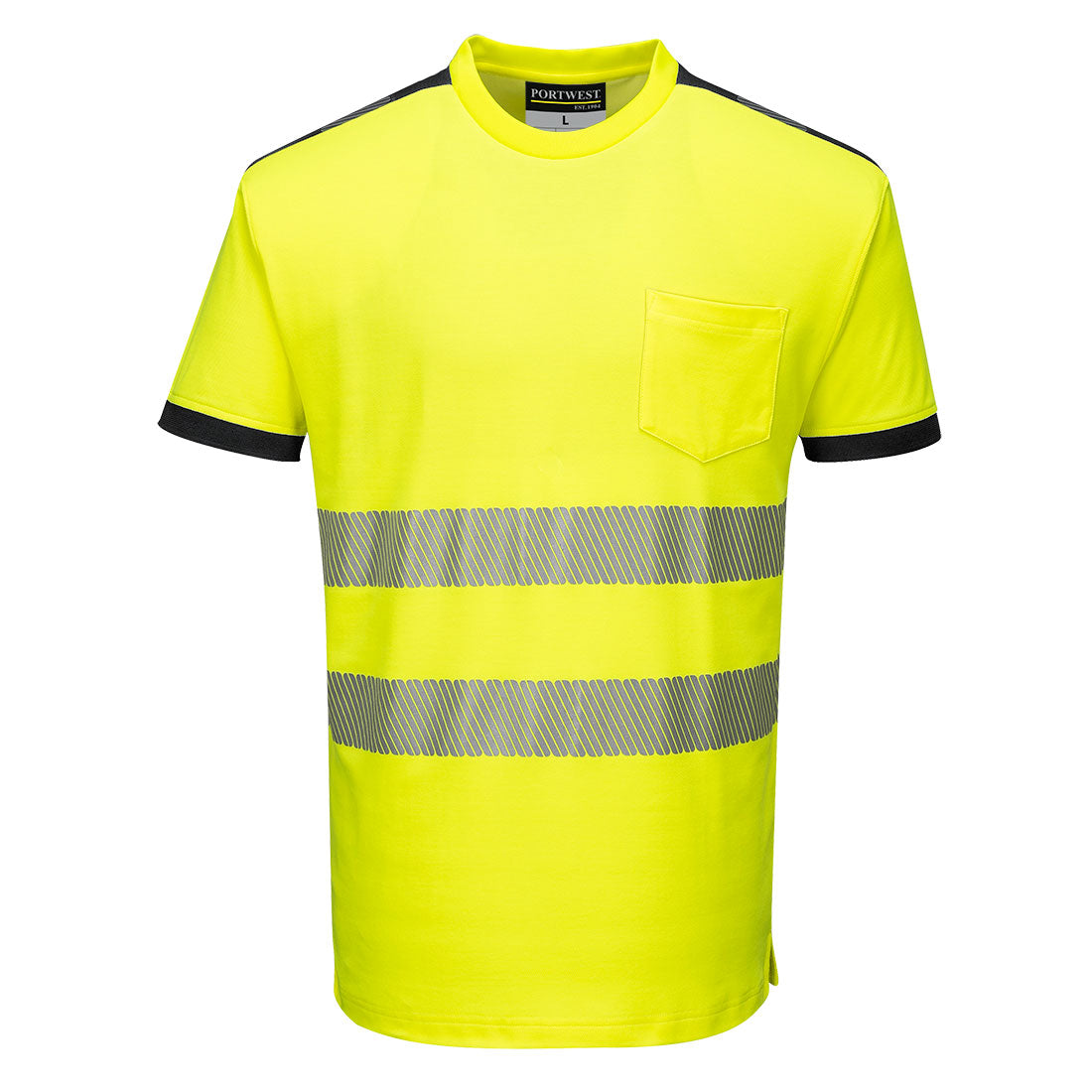 PW3 Hi-Vis Baumwolle Komfort T-Shirt K/A Portwest T181