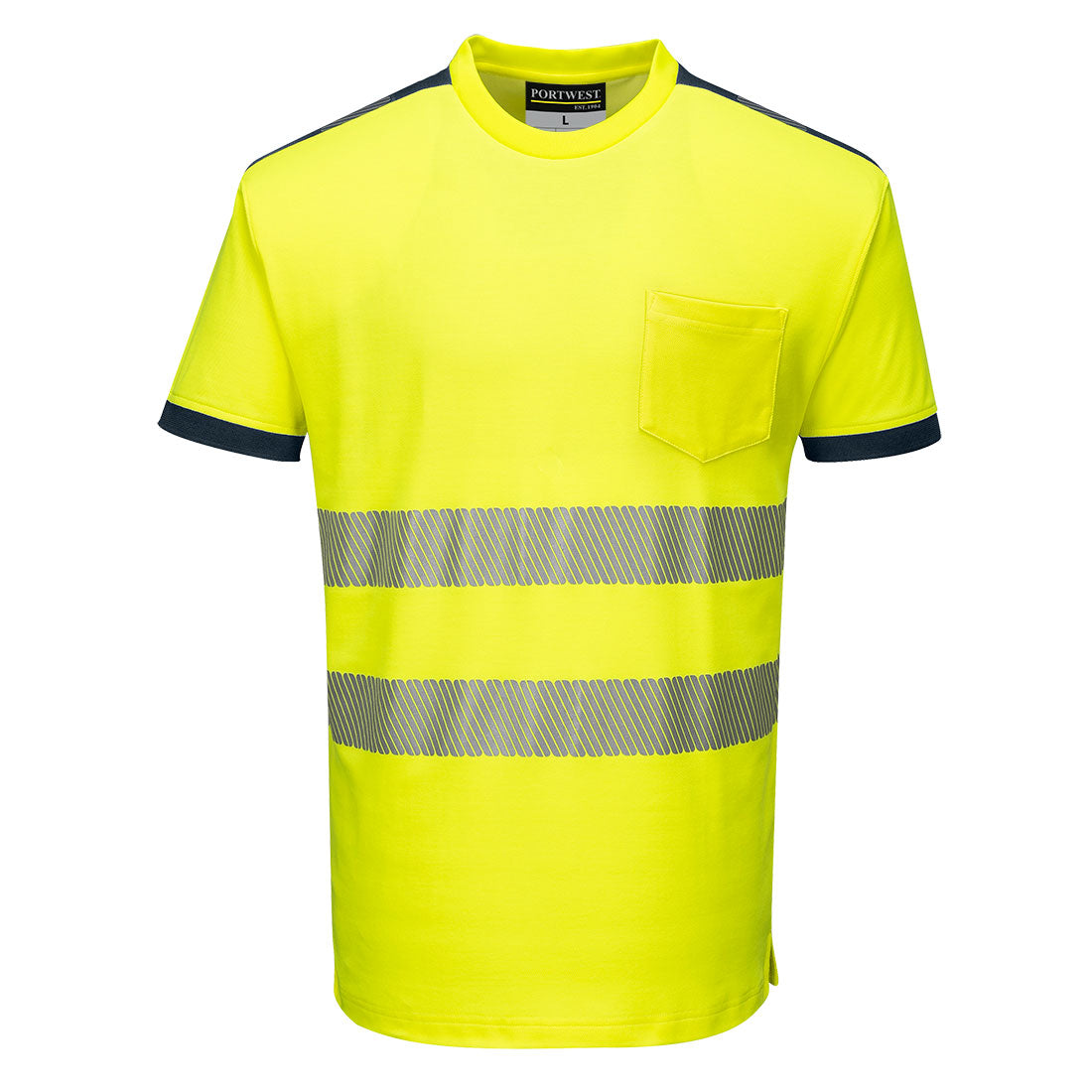 PW3 Hi-Vis Baumwolle Komfort T-Shirt K/A Portwest T181