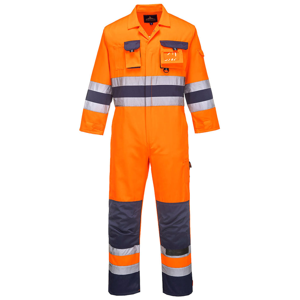 Nantes Hi-Vis Contrast Work Coverall Portwest TX55