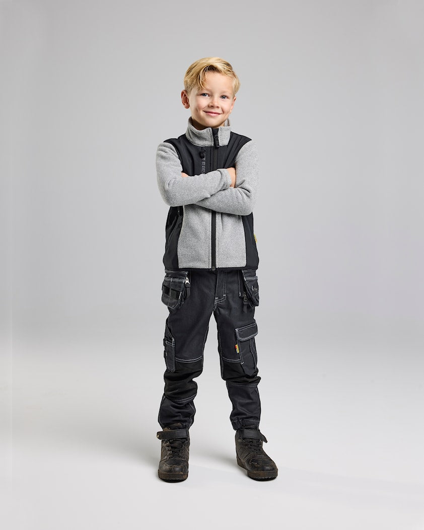Children’s Knitted Jacket with Softshell Blaklader 5207