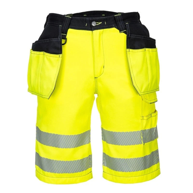 PW3 Hi-Vis Holster Pocket Shorts Portwest PW343