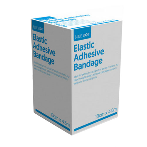 Blue Dot Elastic Adhesive Bandage 10cm x 4.5m (EAB) Boxed