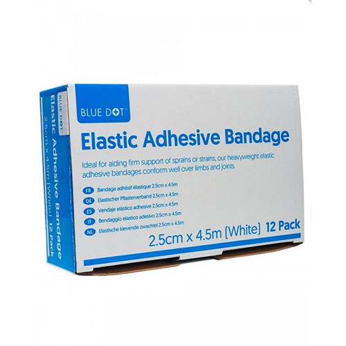 Elastic Adhesive Bandage 2.5cm x 4.5m (EAB) Box of 12
