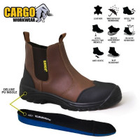 Cargo Dealer Slip-On Safety Brown Boot S3 SR FO