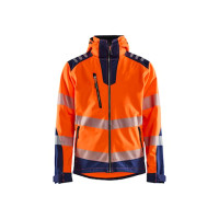 Blåkläder Hi-Vis Softshell Jacket Orange/Navy Blue