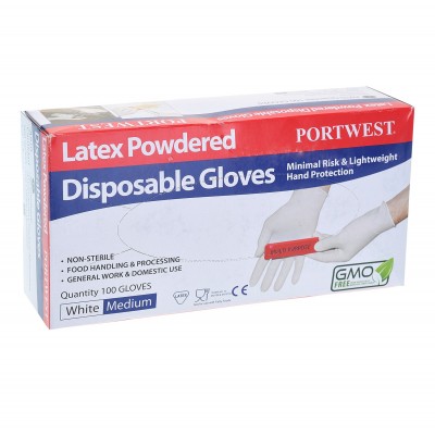 POWDERED LATEX DISPOSABLE GLOVES - A910