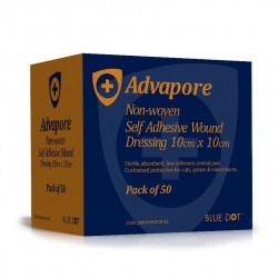 Advapore Adhesive Wound Dressing 10cm x 10cm Box of 50