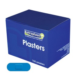 Blue Detectable Assorted Washproof Plasters (150) Box