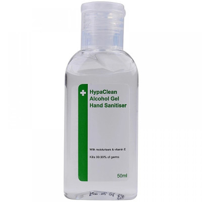 Hypaclean Alcohol Gel Hand Sanitiser with moisturisers & vitamin E 50ml