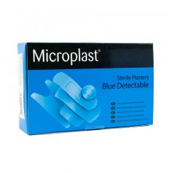 Microplast Blue Detectable Assorted Plasters (Box 100)
