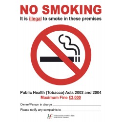 No Smoking HSE