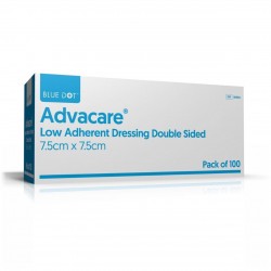 Advacare Low Adherent Wound Dressing 7.5cm x 7.5cm (100) Box